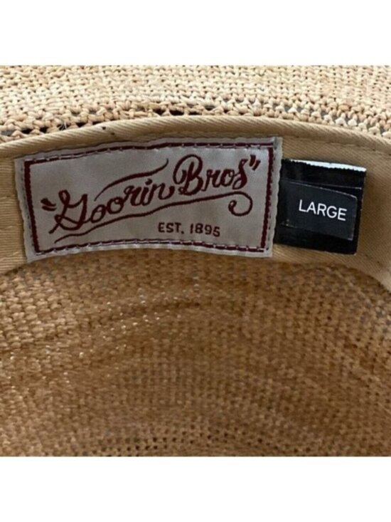 Goorin Bros Haze Hat 100% Raffia Fedora Sun Woven Natural Beige Large main image 7